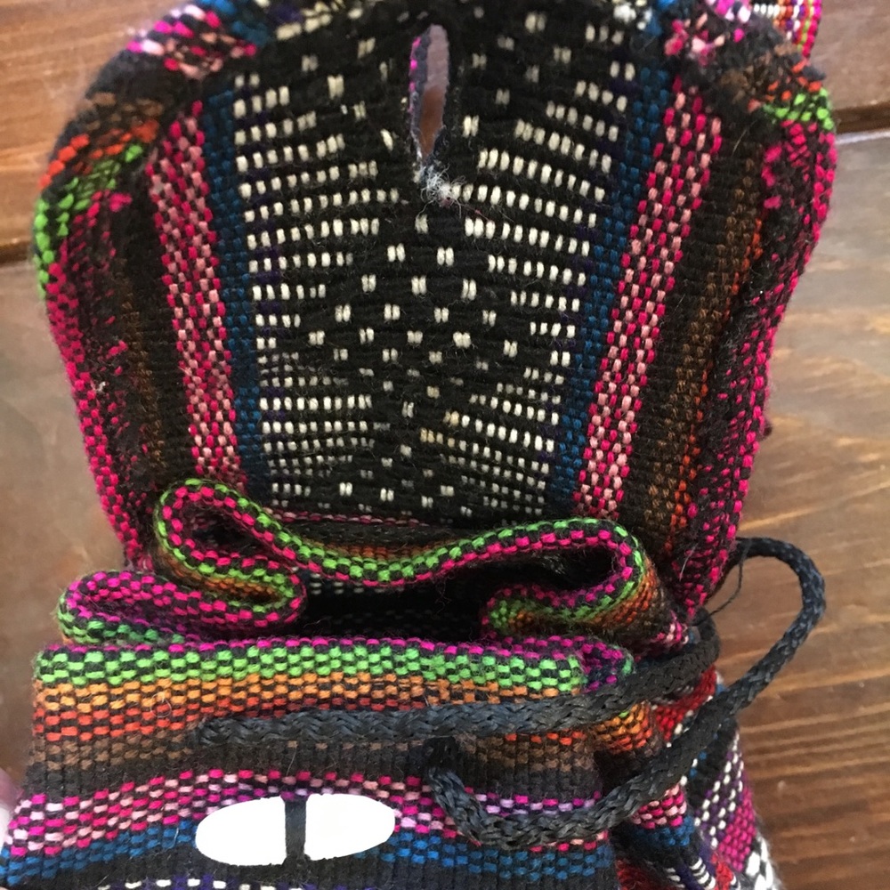 Mini Backpack Woven Rainbow Pattern - New - image 3